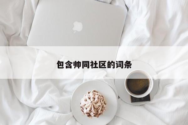 包含帅同社区的词条  第1张